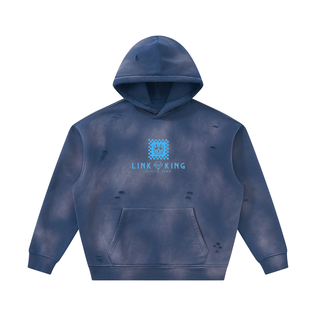 Link King 98 Sunfade Frayed Fleece Hoodie