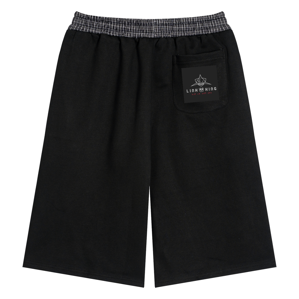 Link King Eat or get Ate Plaid Waistband Shorts