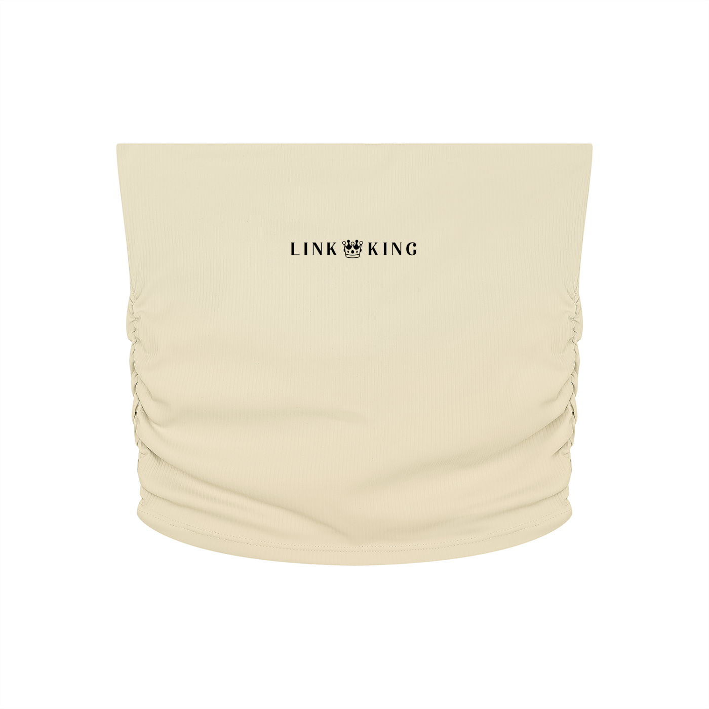 Link King Women’s Ruched Cropped Yoga Tube Top
